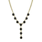 2028 Jewelry Multi Crystal Diamond Cut Cable Chain Y-Necklace 16" + 3" Extender