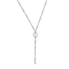 1928 Jewelry Round Crystal Y Necklace Chain 16" + 3" Extender