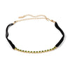 Crystal Choker With Black Faux Suede Ribbon Necklace 12