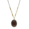 T.R.U. Oval Gemstone Crystal Pendant Necklace 16