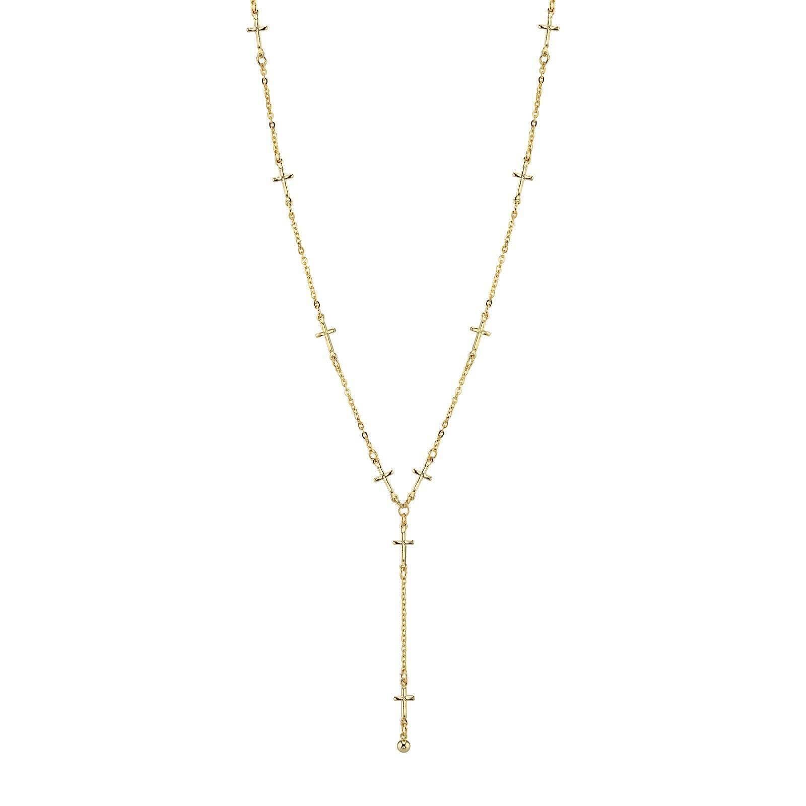 1928 Jewelry Cross Chain Y Necklace 15" + 3" Extender