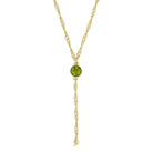 1928 Jewelry Round Crystal Dainty Pendant Twisted Y-Chain Necklace 16" + 3" Extender