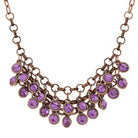 1928 Jewelry Crystal Cluster Bib Necklace 16" + 3" Extender