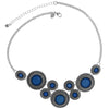 Moderna Round Faceted Stone Bib Necklace For Women 16