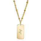 1928 Jewelry Sentiments Dog Tag Pendant Necklace 16" + 3" Extender
