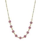 1928 Jewelry Crystal Fireball Pave Necklace 16" + 3" Extender