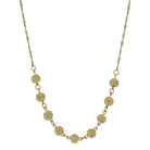 1928 Jewelry Crystal Fireball Pave Necklace 16" + 3" Extender