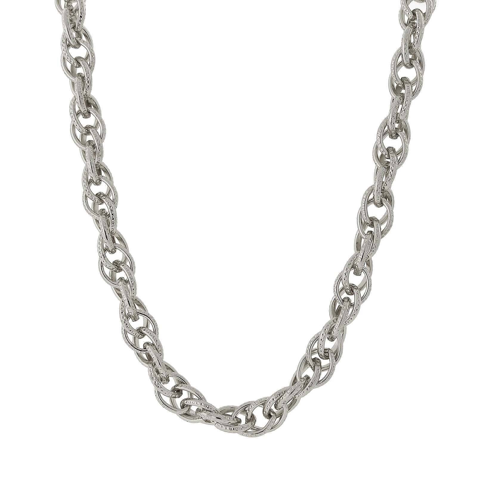 2028 Jewelry Double Link Chain Necklace 18"