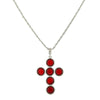 1928 Jewelry Silver Tone Austrian Crystal Cross Pendant Necklace 20