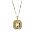2028 Jewelry Octagon Pendant Necklace 16" + 3" Extender