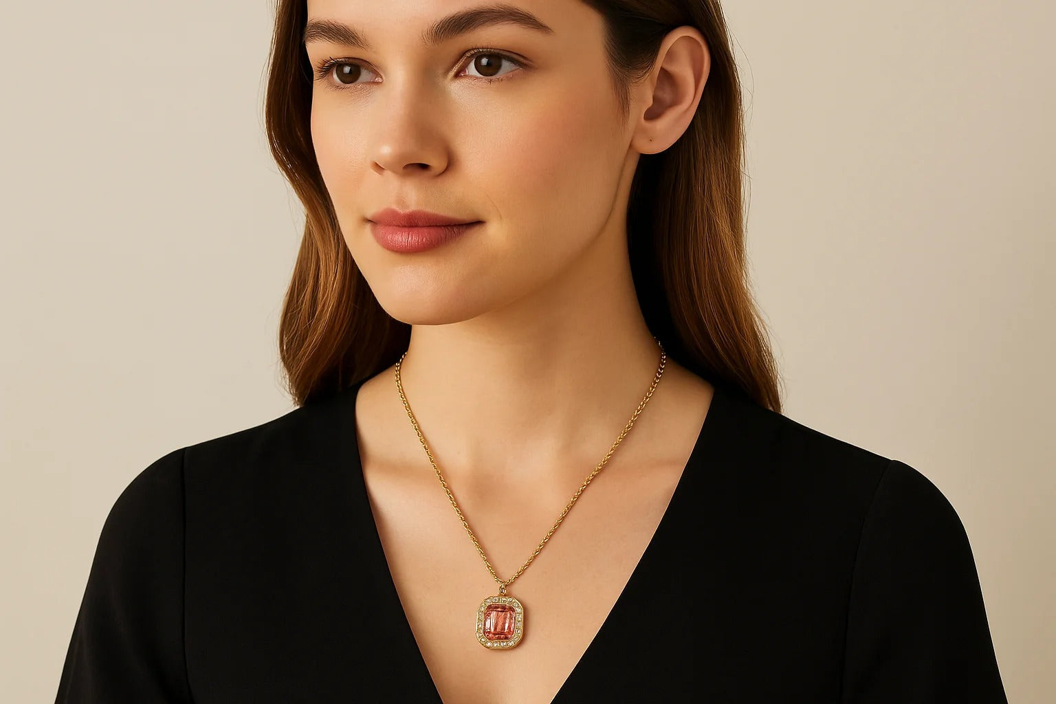 2028 Jewelry Octagon Pendant Necklace 16" + 3" Extender