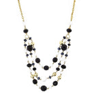 2028 Jewelry Lux Cut Crystal Beaded 3-Strand Necklace 16" + 3" Extender