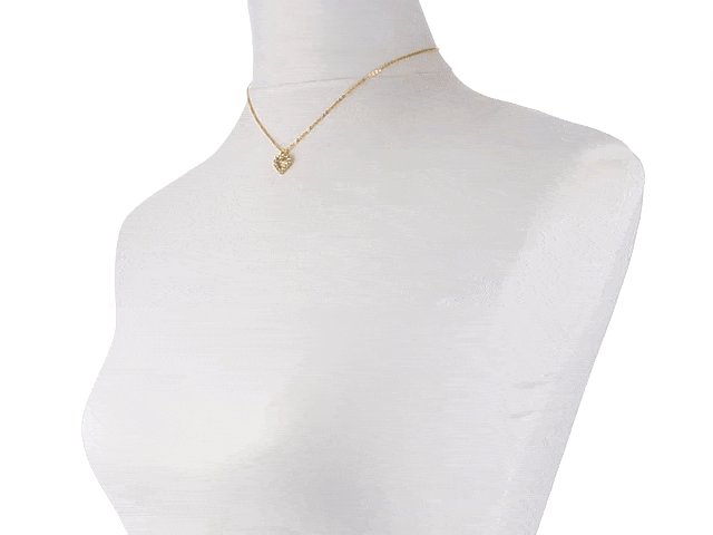 1928 Jewelry Crystal Accented Love Heart Pendant Necklace 16" + 3" Extender