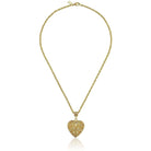 1928 Jewelry Filigree Heart With Austrian Crystal Accent Pendant Necklace 18"
