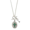 1928 Jewelry Birthstone Cross Locket Necklace 24
