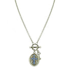 1928 Jewelry Birthstone Cross Locket Necklace 24"