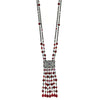 2028 Jewelry Siam Ab Crystal And Hematite Fringe Tassel Necklace 30