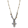 T.R.U. Bead & Leaf Fringe Coptic Cross Pendant Necklace 26