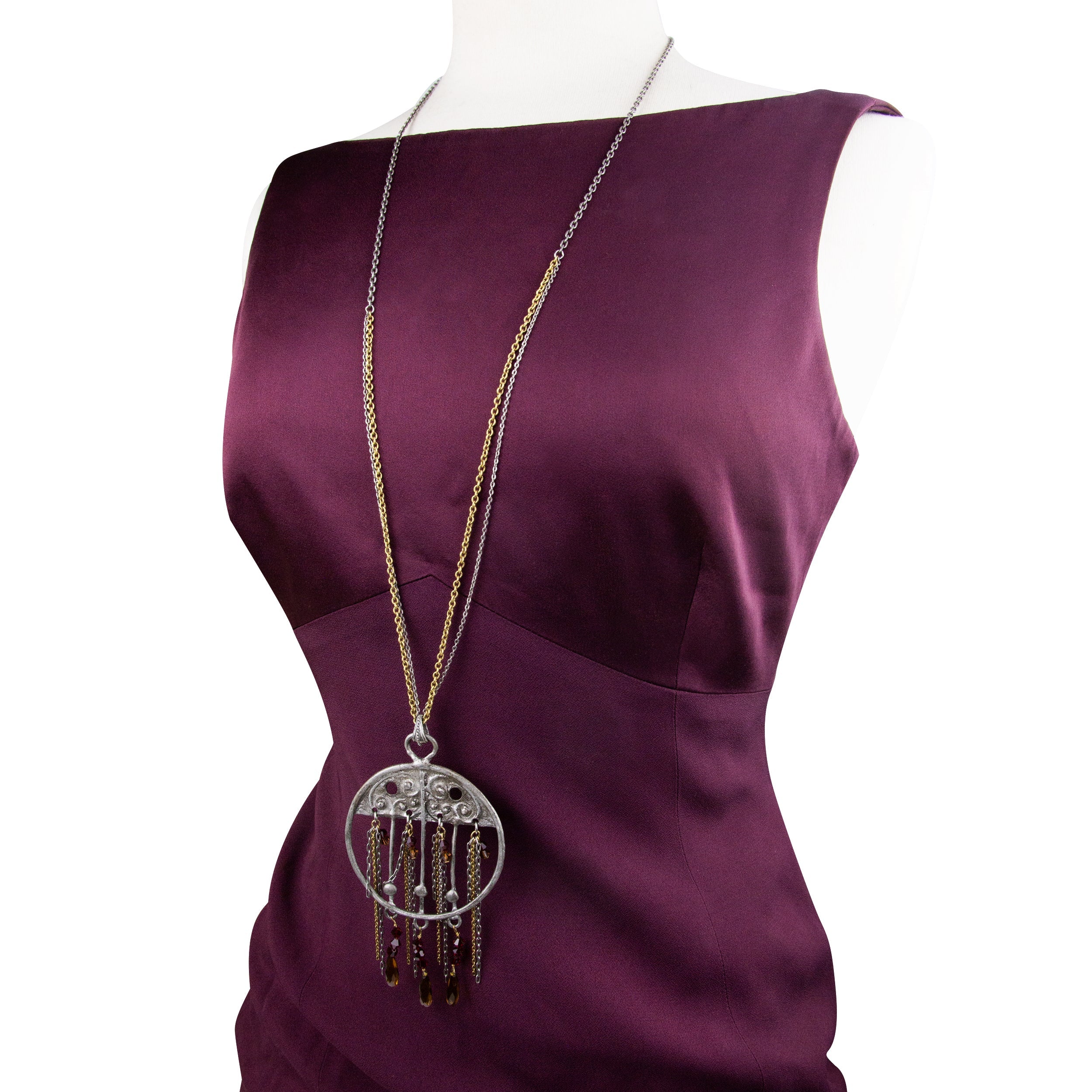 T.R.U. Wanderlust Charm Pendant Necklace 26"