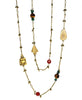 T.R.U. Droplet Chain With Buddha And Gemstone Accents Necklace 44