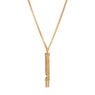 Side angle of our Etched Filigree Vintage Style Whistle Pendant Necklace 30"