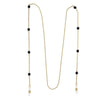 1928 Jewelry Black Bead Eyeglass Holder Chain Necklace 32
