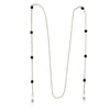 1928 Jewelry Black Beaded Eyeglass Holder Chain Necklace 32