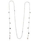 1928 Jewelry Heart Charms Eyeglass Holder Chain Necklace 32"