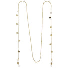 1928 Jewelry Heart Charms Eyeglass Holder Chain Necklace 32"