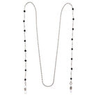 1928 Jewelry Multi Black Bead Eyeglass Holder Chain Necklace 32"
