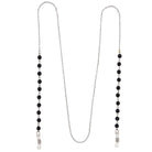 1928 Jewelry Multi Black Bead Eyeglass Holder Chain Necklace 32"