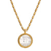 1928 Jewelry Golden Luxe Round Magnifier Crystal Pendant Necklace 30