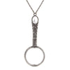 1928 Jewelry Deco Oval Gemstone Magnifying Glass Pendant Necklace 30
