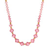 1928 Jewelry Graduated Austrian Pink Lantern Crystal Necklace 15