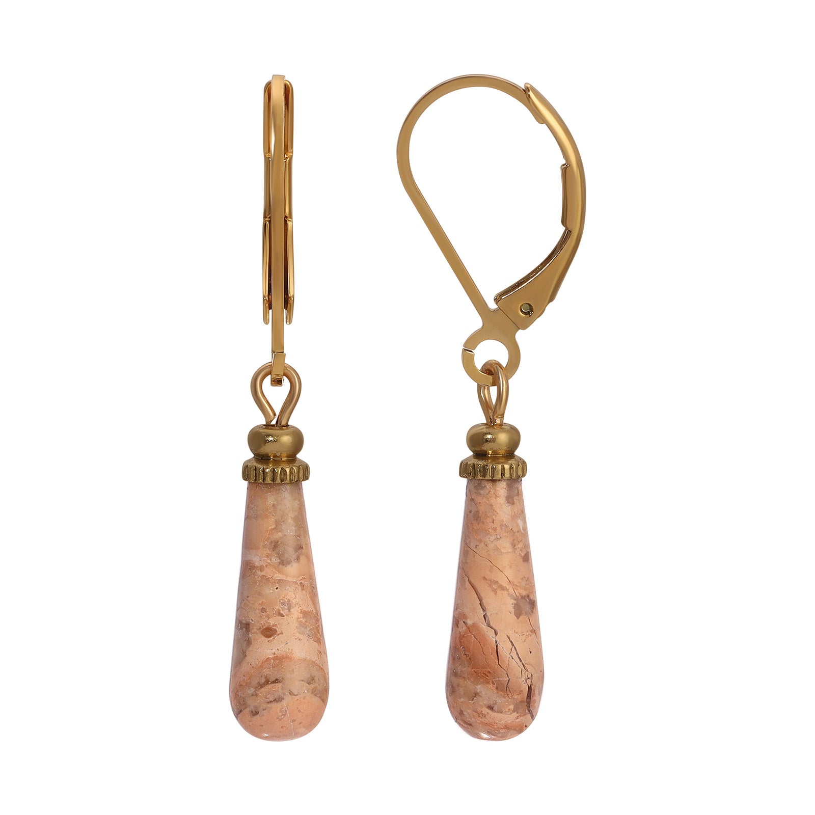 1928 Jewelry Teardrop Riverstone Gemstone Drop Earrings