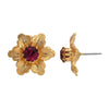 1928 Jewelry Flower Blossom Crystal Stud Earrings