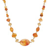 1928 Jewelry Marble Effect & Topaz Crystal Beaded Necklace 15