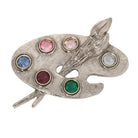 1928 Jewelry Da Vinci's Brush & Paint Palette Brooch
