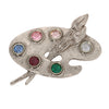 Da Vinci's Brush & Paint Palette Brooch