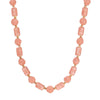 1928 Jewelry Beaded Peach Cracked Glass Necklace 16