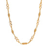 1928 Jewelry Gold Spring & Channel Crystal Link Chain Necklace 16