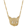 1928 Jewelry Meow Meow Crystal Eyes Pendant Necklace 17