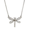 1928 Jewelry Dragonfly & Crystals Pendant Necklace 17