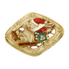 1928 Jewelry Teddy Bear On Sled Christmas Brooch Pin