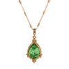 1928 Jewelry Mughal Peridot Green Crystal Pendant Necklace 18