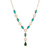1928 Jewelry Emerald Garden Stone Y Necklace 16