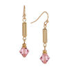 1928 Jewelry Gold Bead Crystal Lantern Dangling Earrings