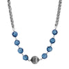 1928 Jewelry Montana Blue Crystal & Bead Necklace 16