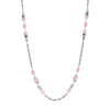 1928 Jewelry Roseate Paradise Peppermint Pink Rose Austrian Crystal Beaded Necklace 32