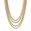 1928 Jewelry Multi Strand Gold Scroll Necklace 16